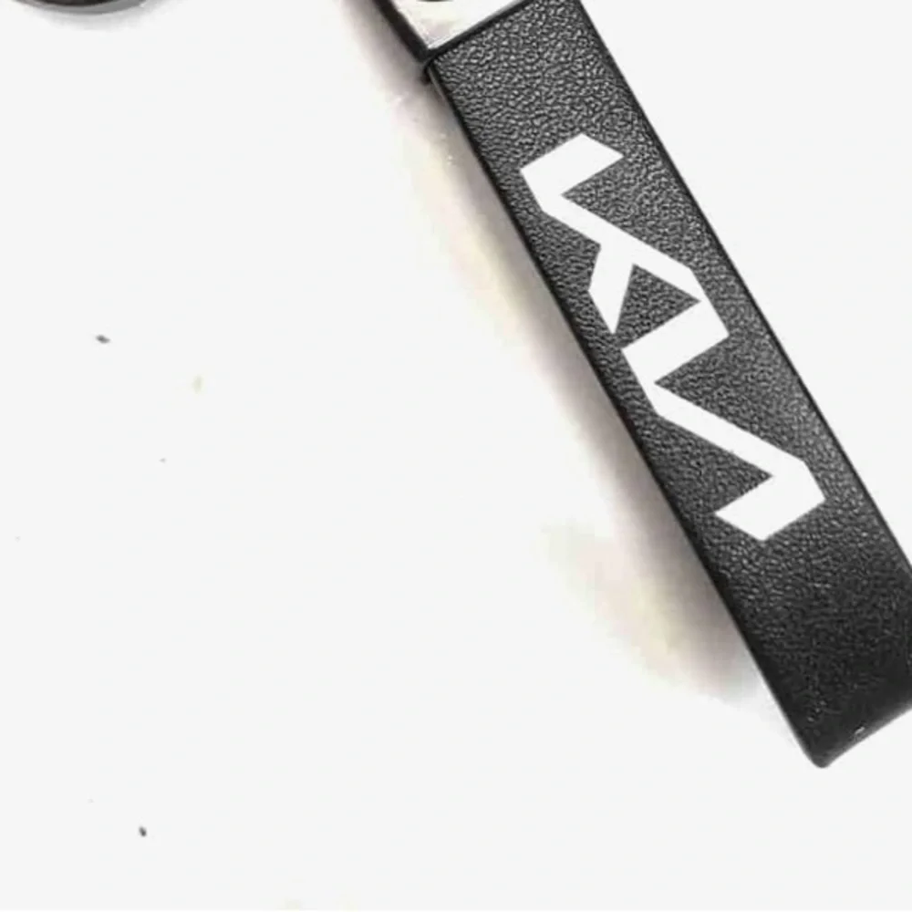 Black Keychain With Kia Embroidered Logo